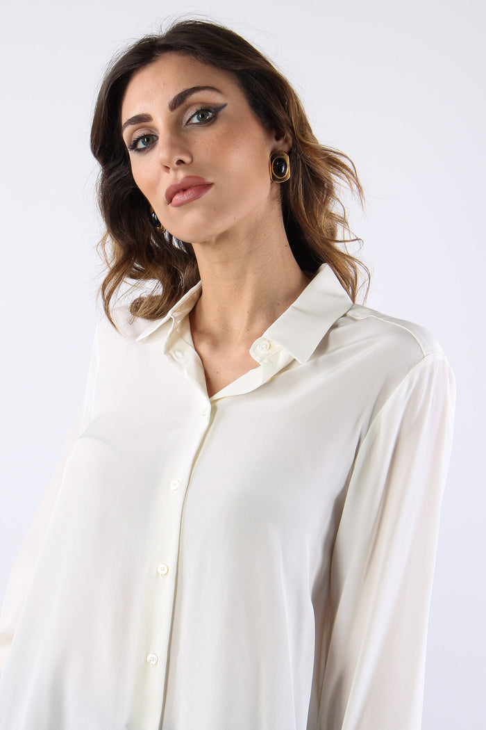 Wkdcurvone Camicia Seta Avorio-8