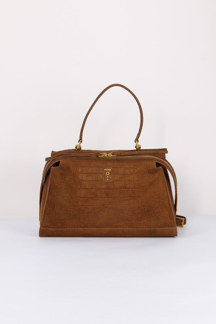 Maxi Trapezio Suede Stampa Cocco Brown