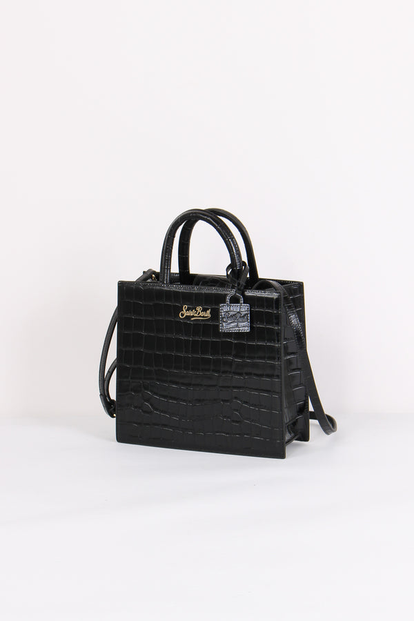 Shopping Stampa Croco Nero-2