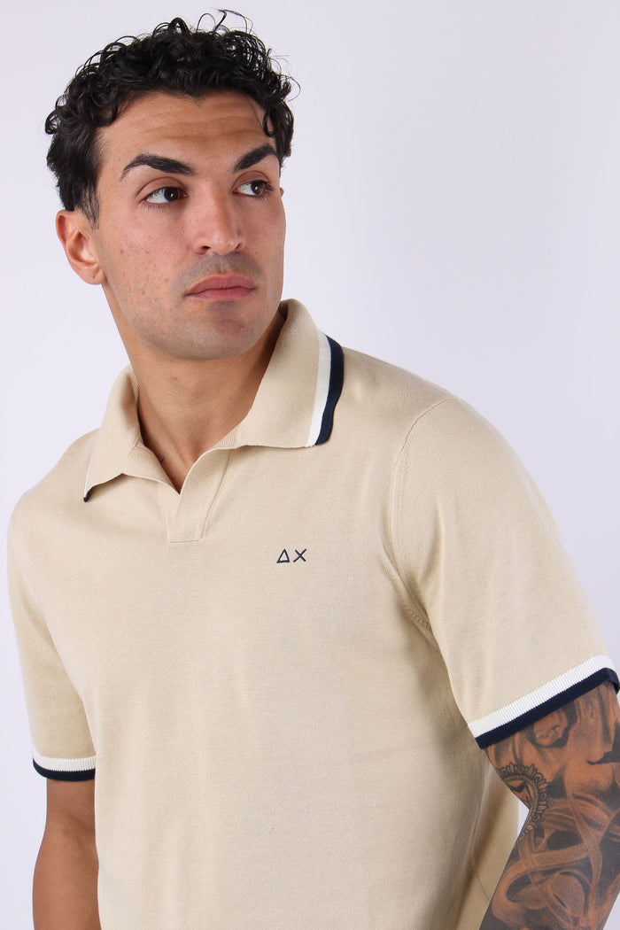 Polo Derby Filo Riga Contrasto Beige-7
