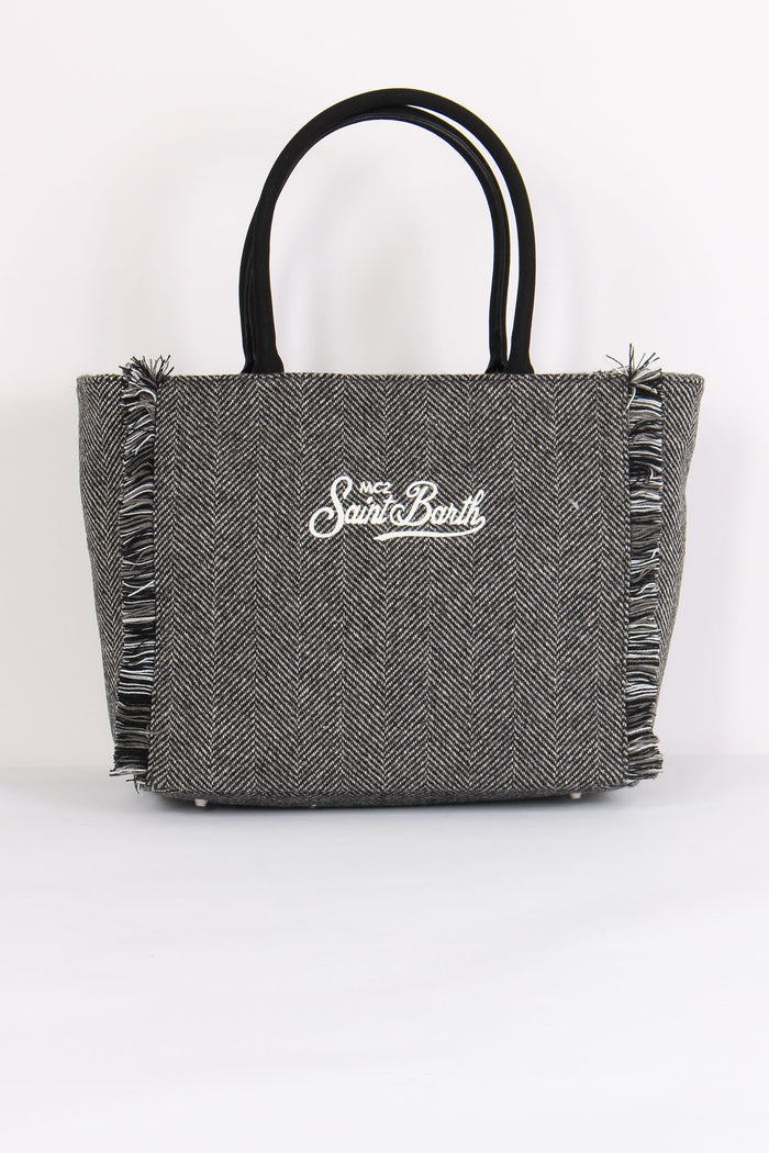 Borsa Tracolla Spinata Nero/bianco-3