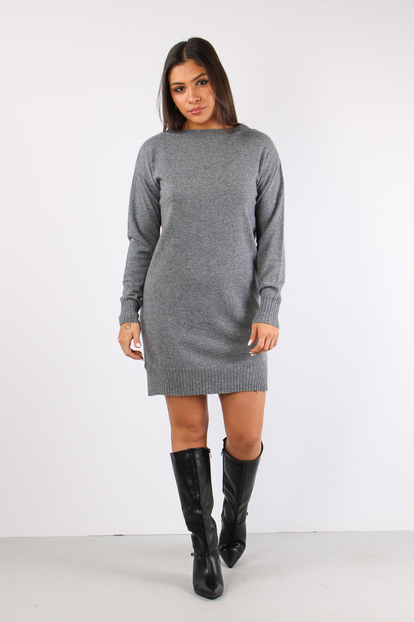 Maxi Maglia Retro Pizzo Grigio-2