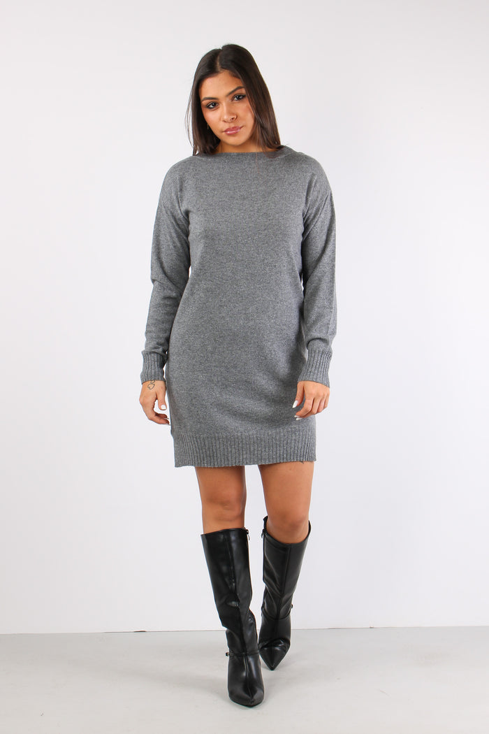 Maxi Maglia Retro Pizzo Grigio-2