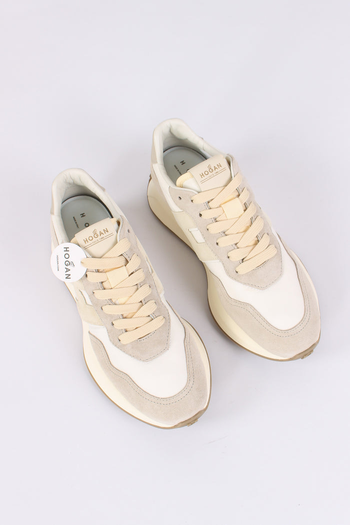 Sneaker H641 Camoscio Bianco/grigio-5