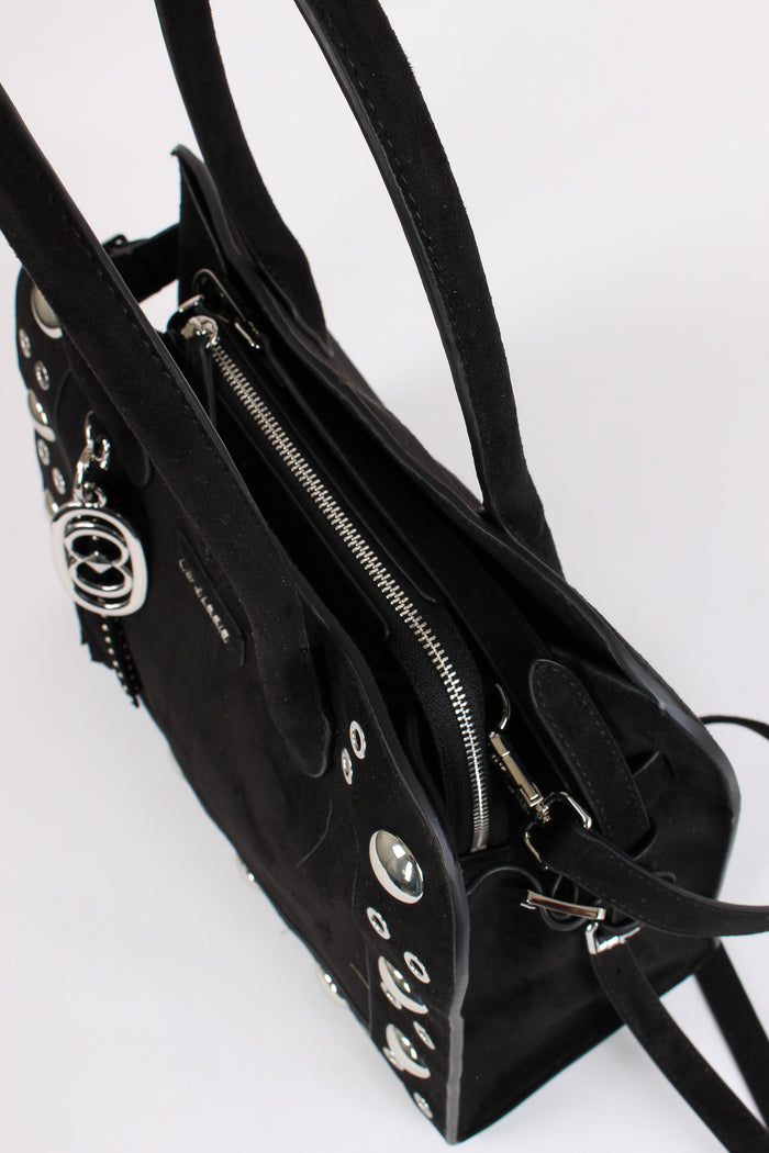 Shopping Camoscio Maxi Borchie Black-6