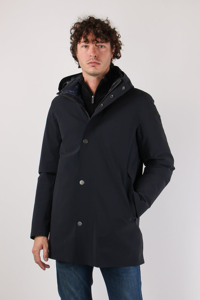Parka Tecnico Imbottito Blue Black