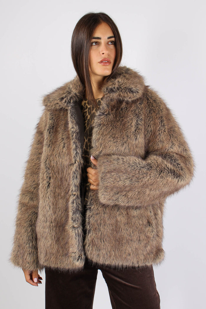 Ecopelliccia Ganci Brown Wolf-9