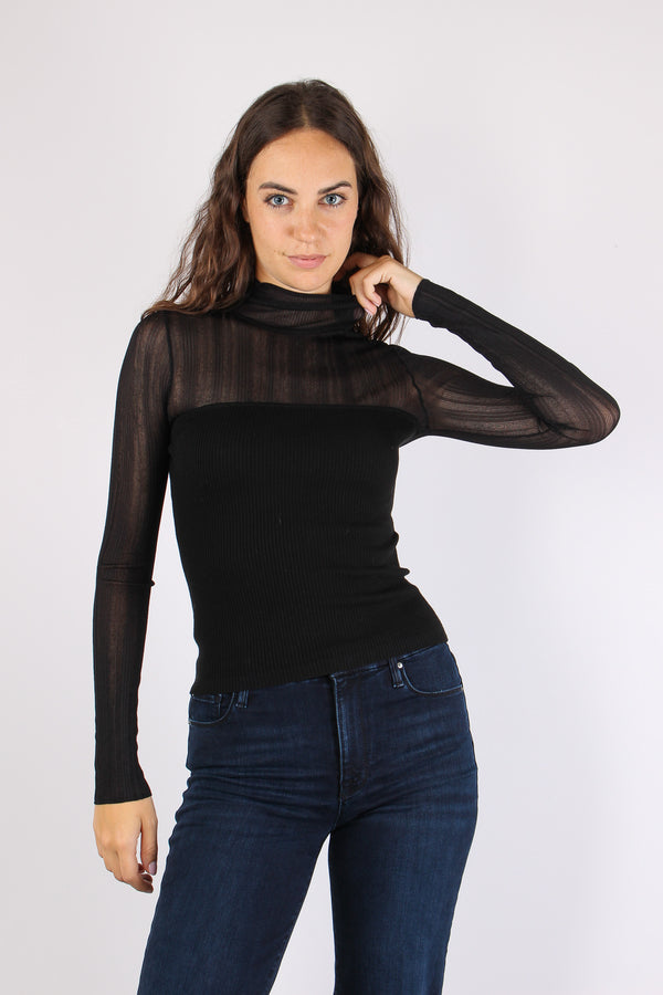 Mllattila Lupetto Velo Bimateriale Nero-2