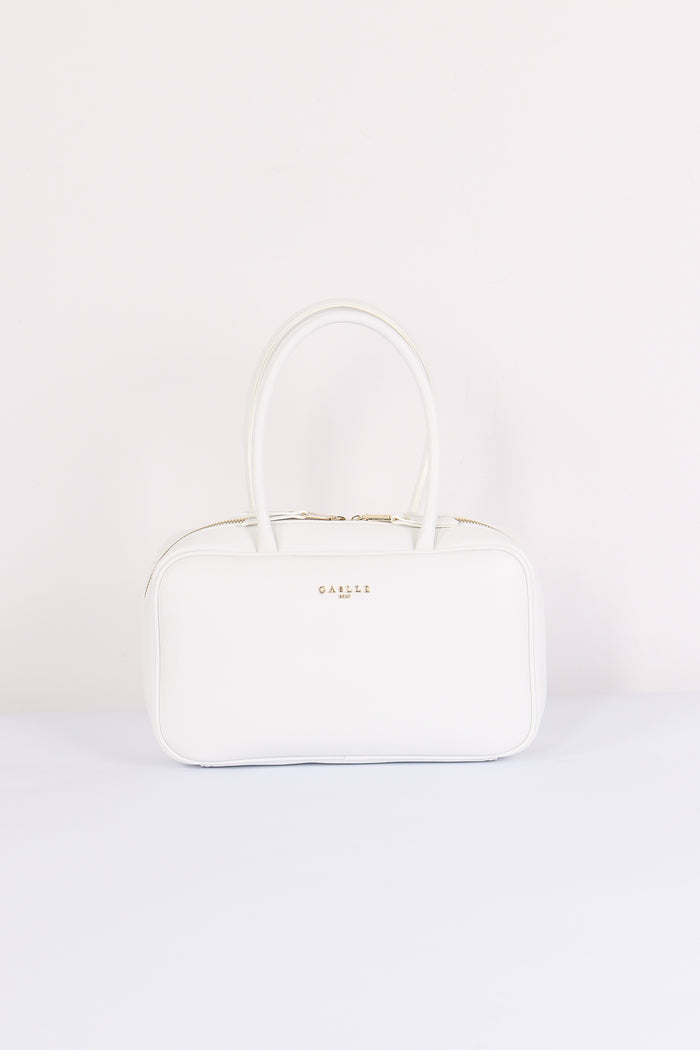 Bauletto Manico Zip Bianco