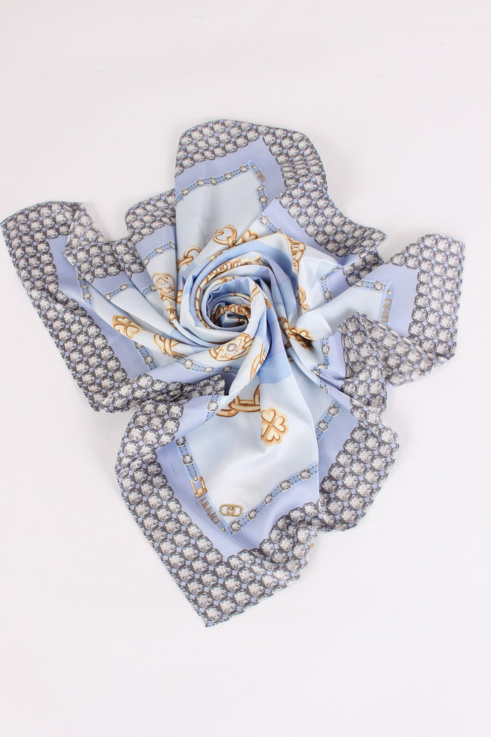 Foulard Mix Print Catena/denim-4