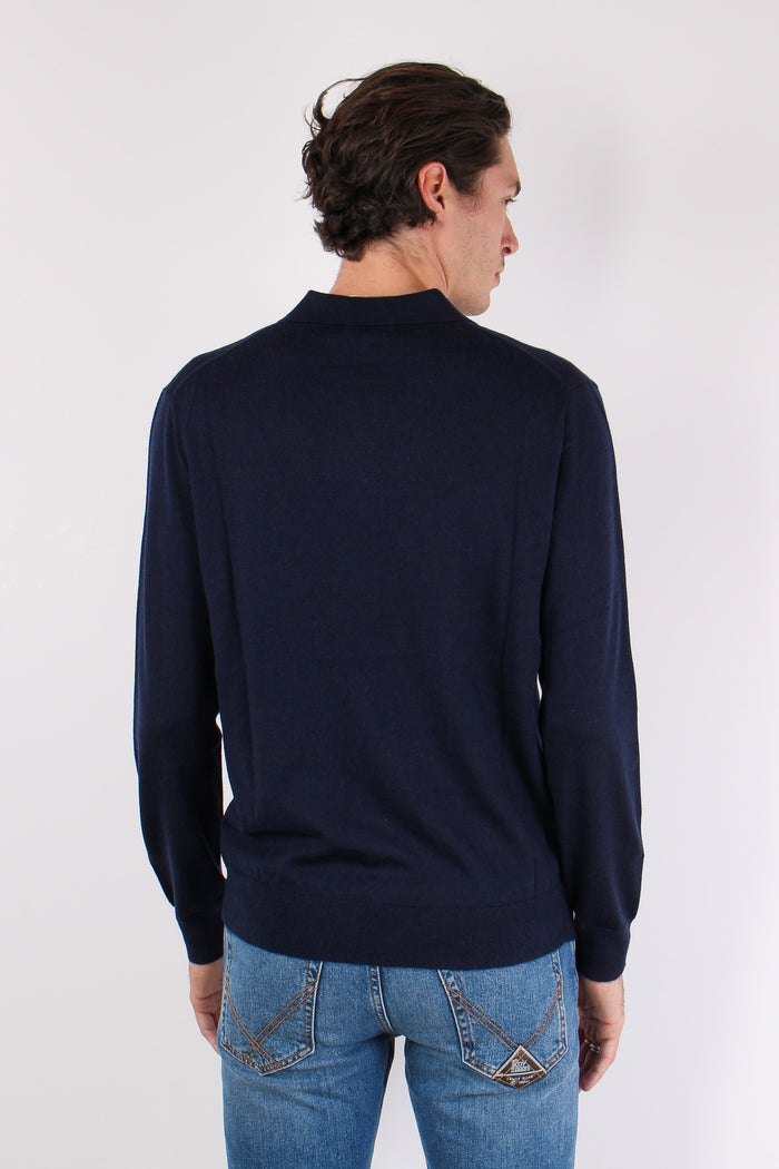 Polo Lana Merinos Hunter Navy-6