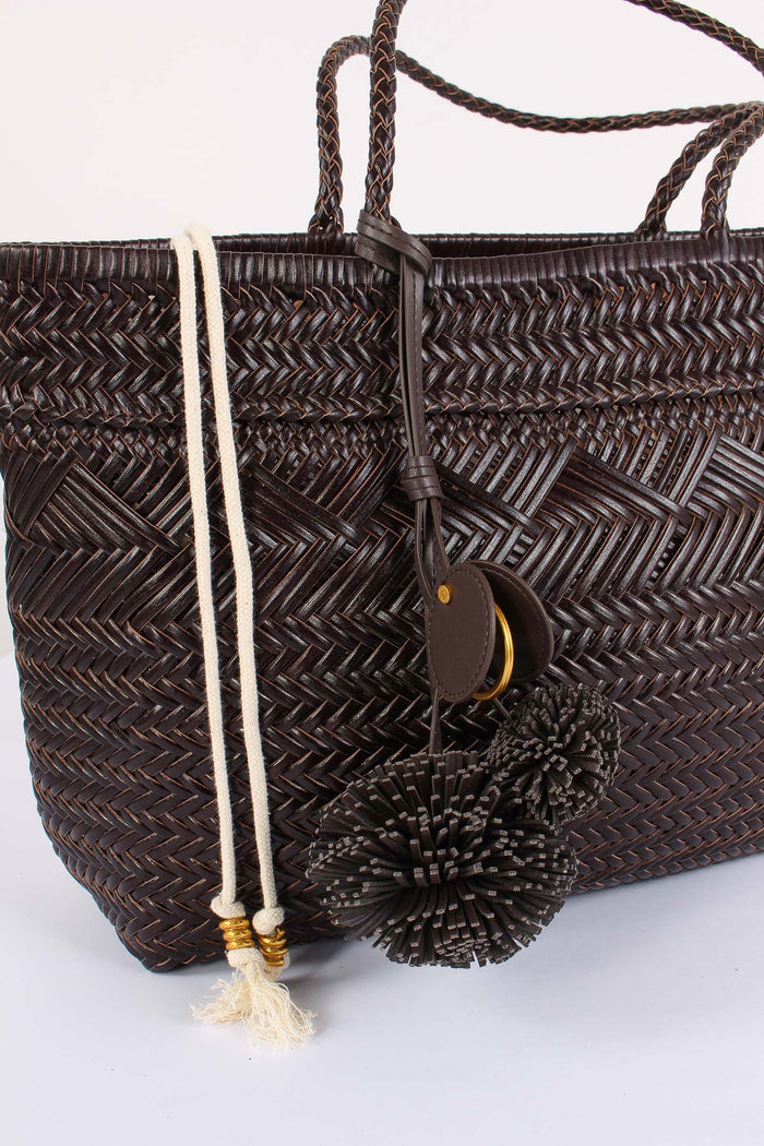 Paloma Shopping Pelle Intrecci Choco-4