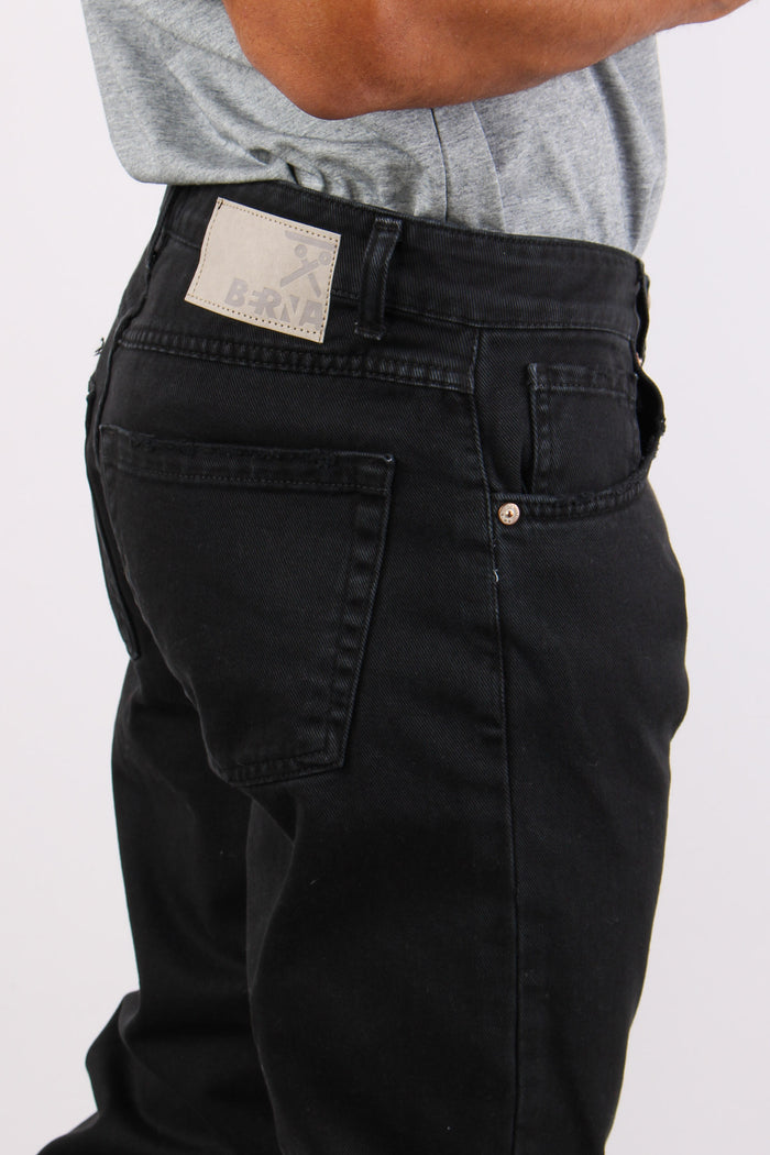 Pantalone Bull Taglio Denim Nero-7