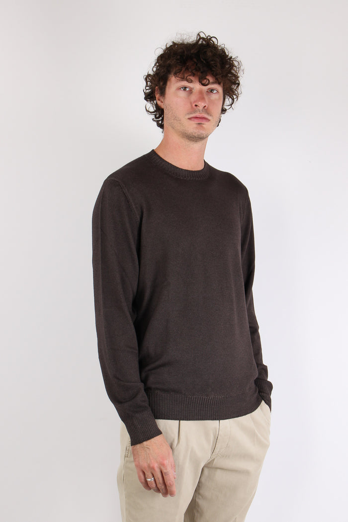 Maglia Girocollo Delavee Caffe-5