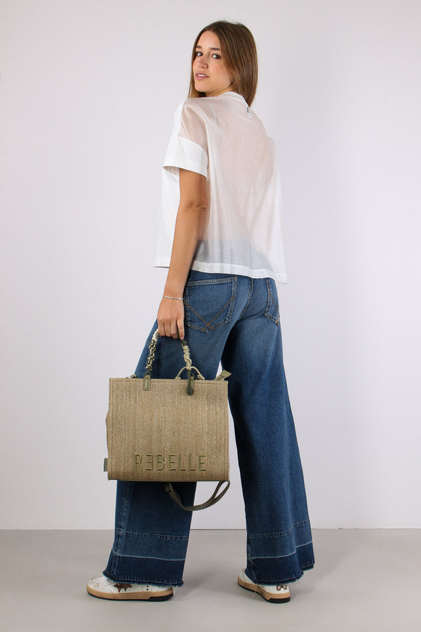 T-shirt Scavo V Organza Off White-2