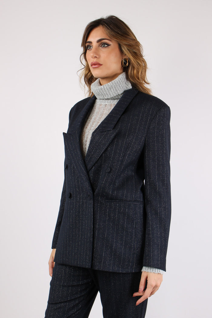 Giacca Gessata Filo Lurex Moonlit Ocean-3