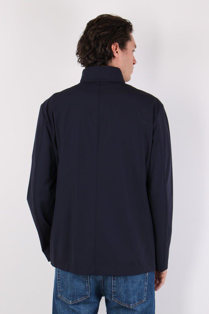 Jacket Gancio Nylon Stretch Blu-4