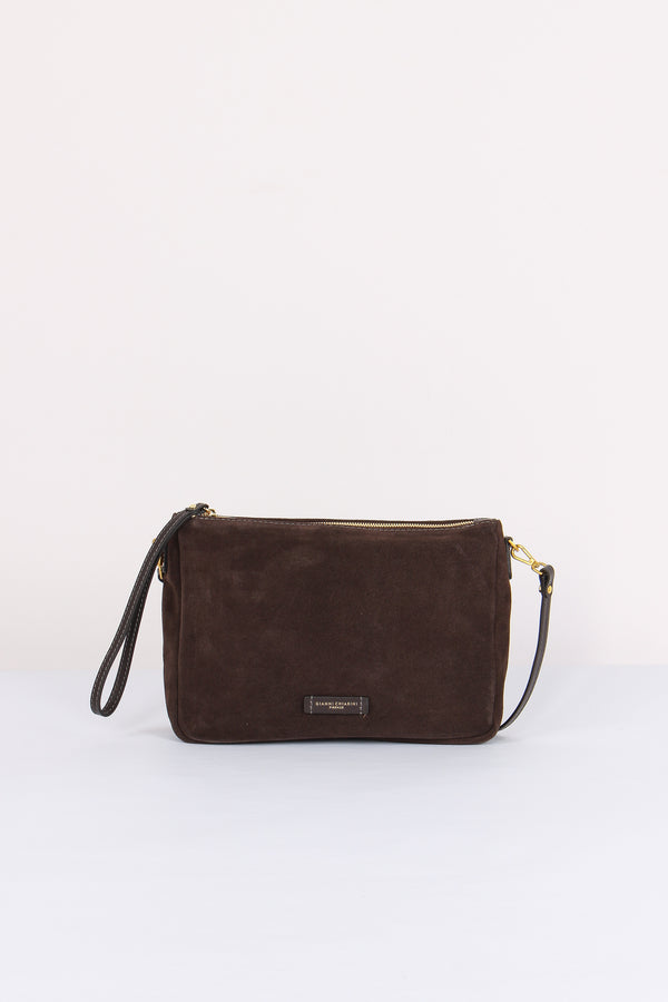 Nora Pouch Pochette Suede Moka