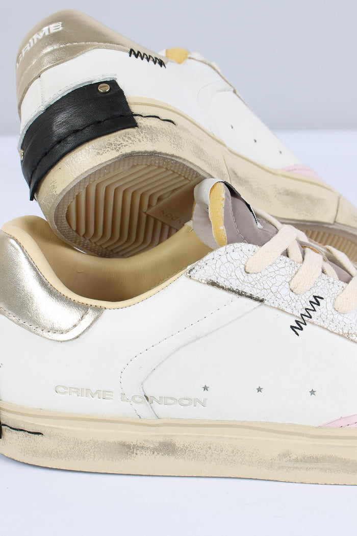 Sneakers Distressed You Are The Sun Bianco-4