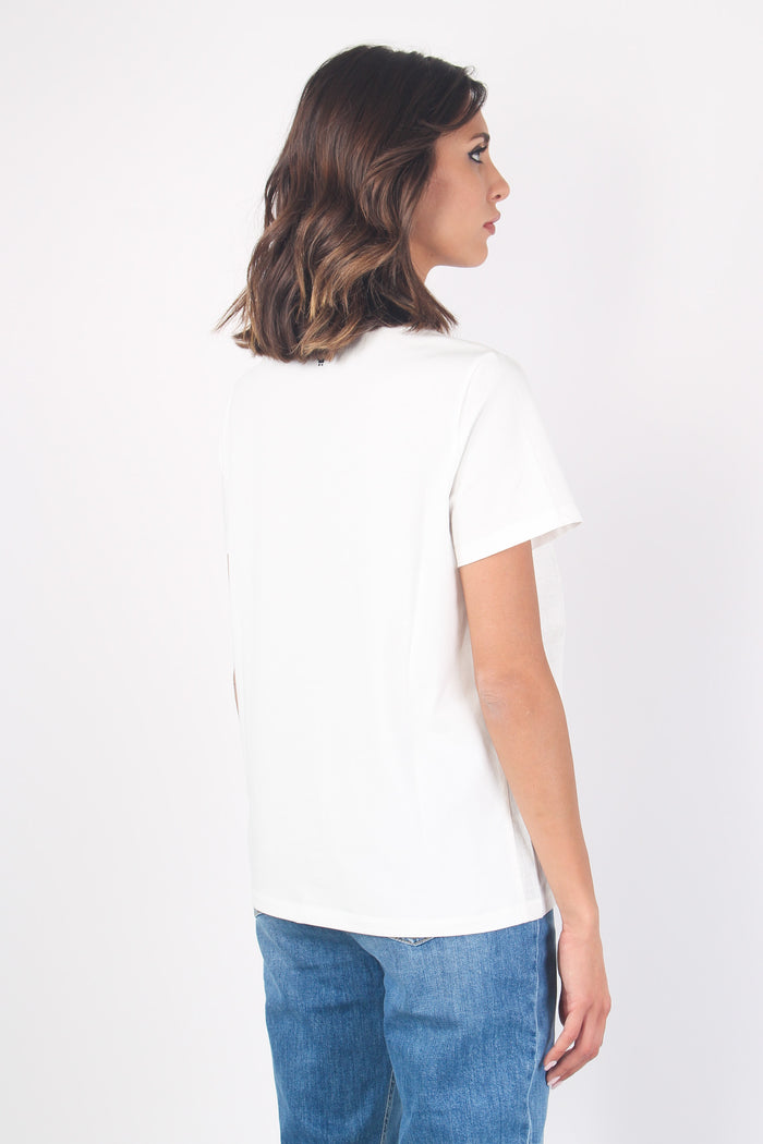 Magno T-shirt Bimateriale Ri Bianco-6