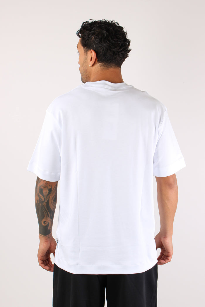 T-shirt Over Jersey Bianco-5