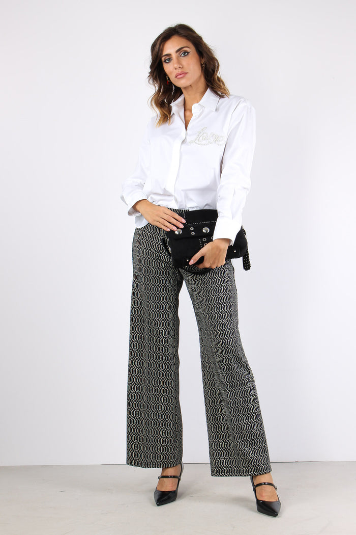 Camicia Regular Applicazione P Bianco