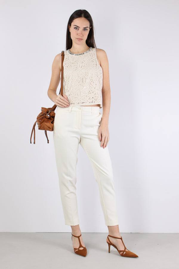 Top Corto Macrame Naturale