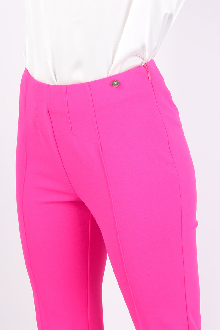 Pantalone Svasato Tessuto Tecn Pink Camelia-8