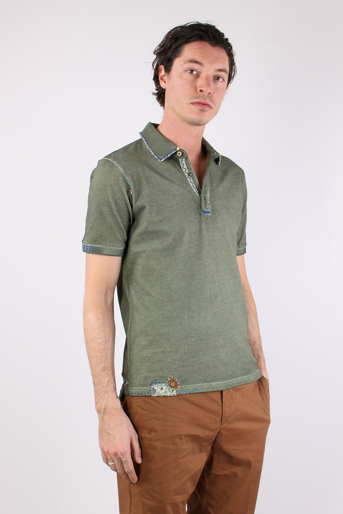 Polo Ricamo Collo Militare-7