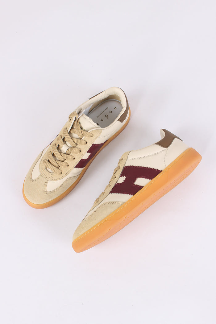 Sneakers Cool Allacciato H Bianco/bordeaux-2