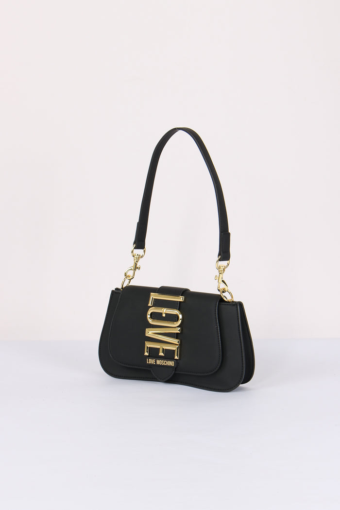 Pochette Fibbia Maxi Logo Nero-2