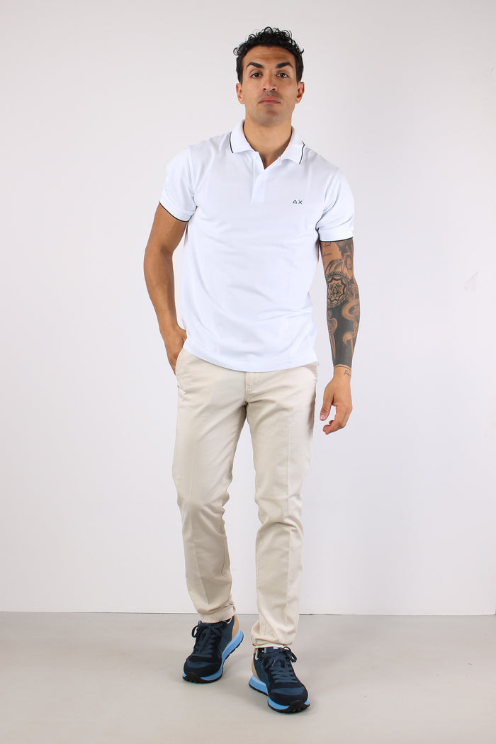 Polo Profilo Sottile Bianco-5