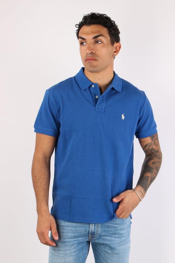 Polo Manica Corta Dusty Azure-2