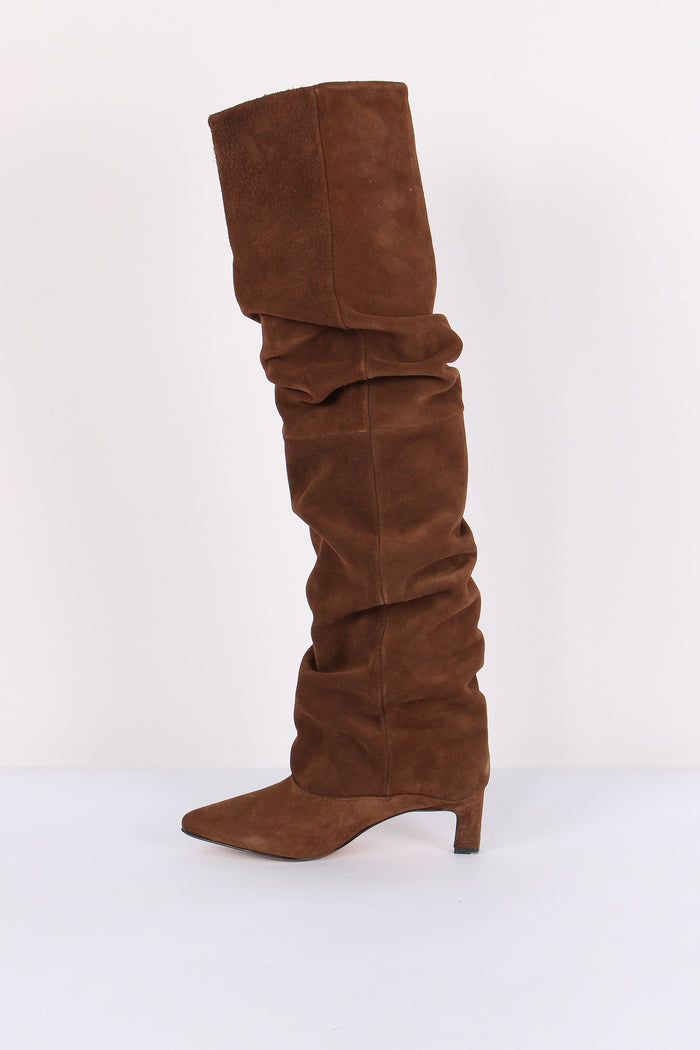 Stivale Suede Gambale Alto Nut-2
