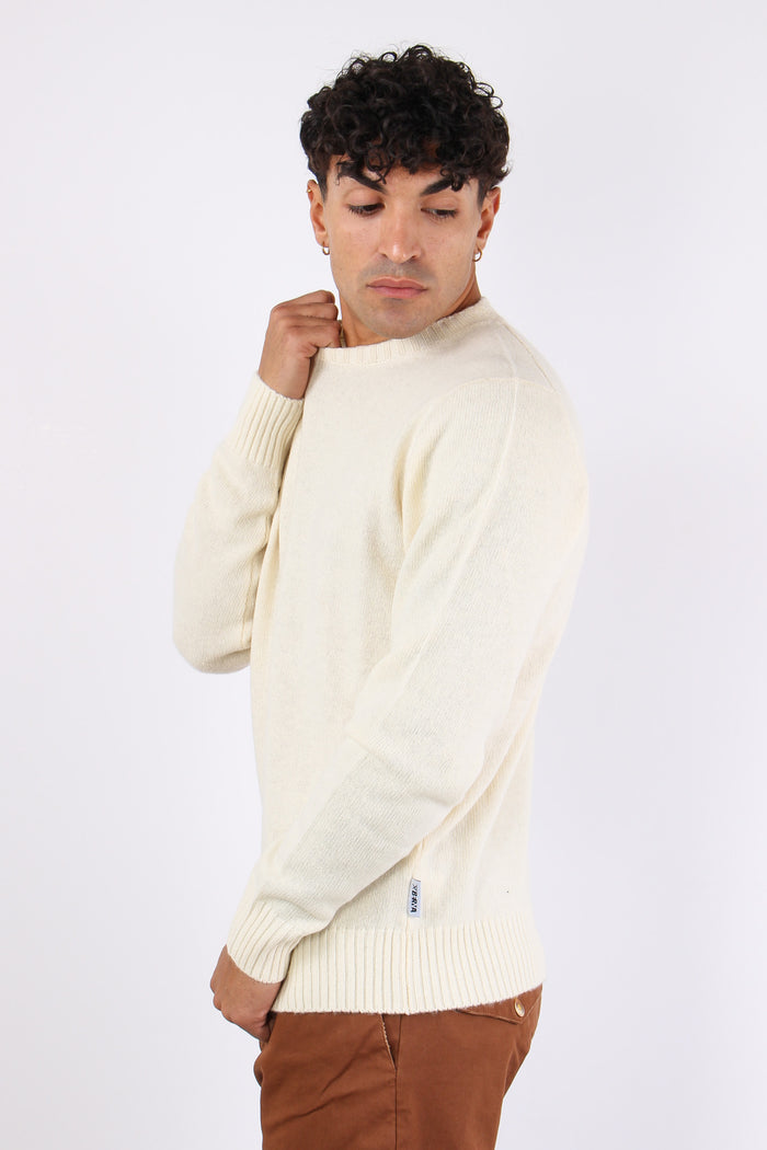 Maglia Girocollo Lambswool Panna-6