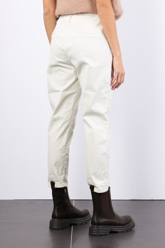 Pantalone Gabardina Elastico Burro-6