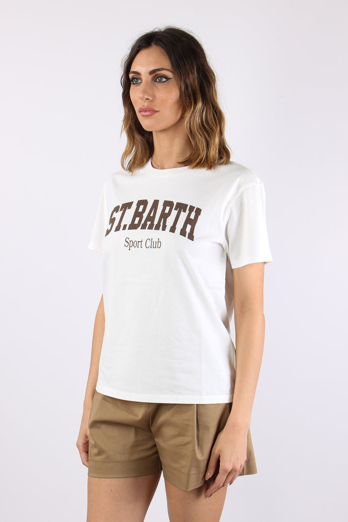 T-shirt Scritta Bianco/moro-3