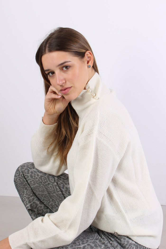 Maglia Collo Alto Star White-2