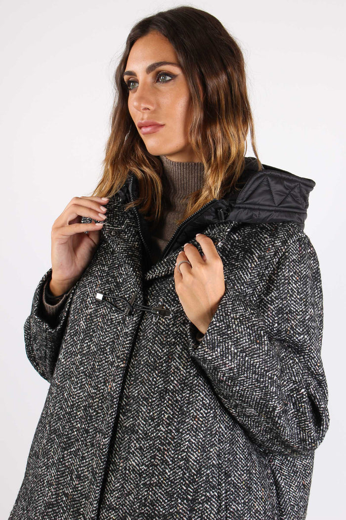 Cappa Trapunta Nylon Resca Nero-7