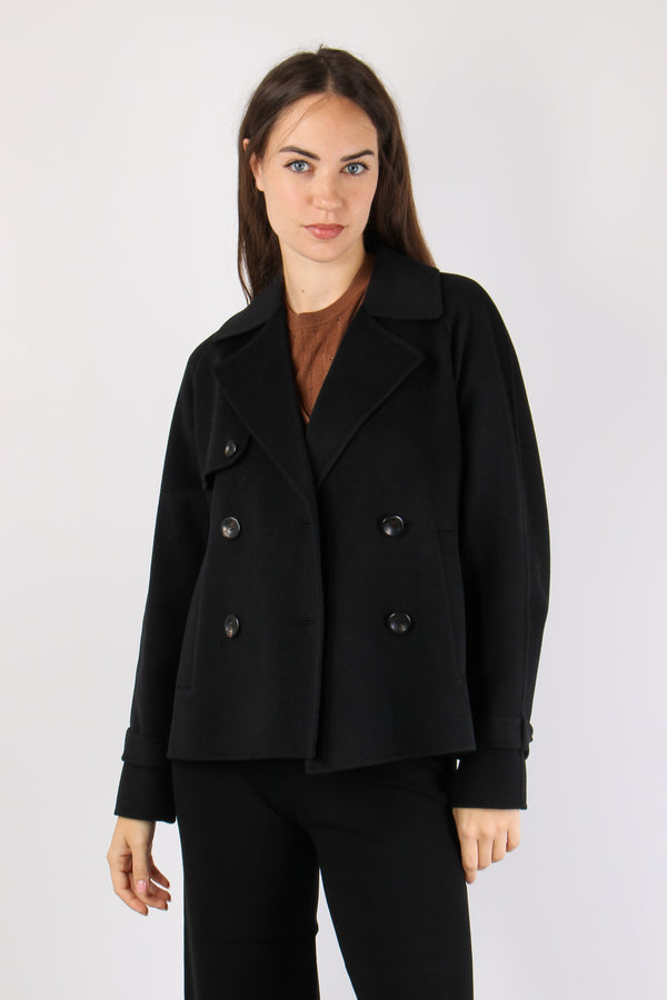 Nupar Cappotto Corto Lana Nero-2