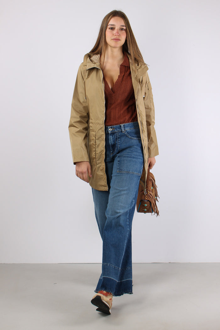 Diletta Parka Nylon Tasca Topp Stardust Beige-2