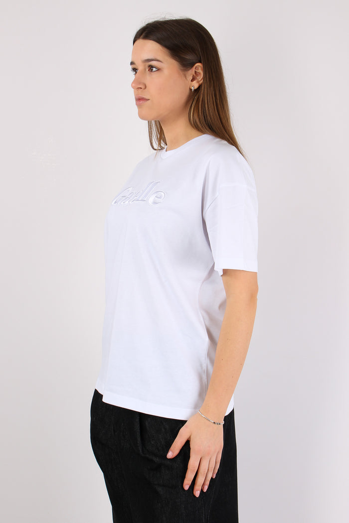 T-shirt Regular Logo Tono Su T Bianco-5