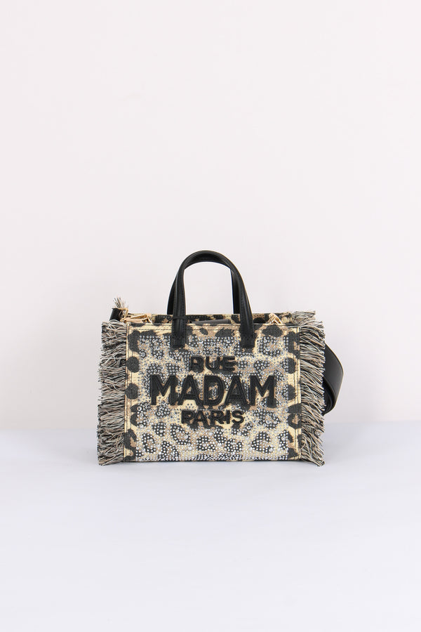 Shopping Mini Strass Leopard