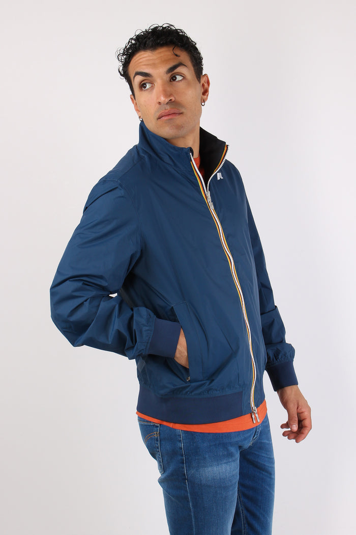 Giubbotto Reversibile Collo In Piedi Blue-9