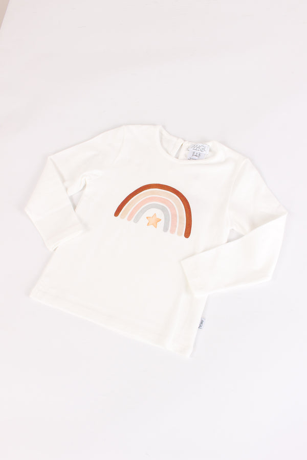 T-shirt Stampa Arcobaleno Latte-2