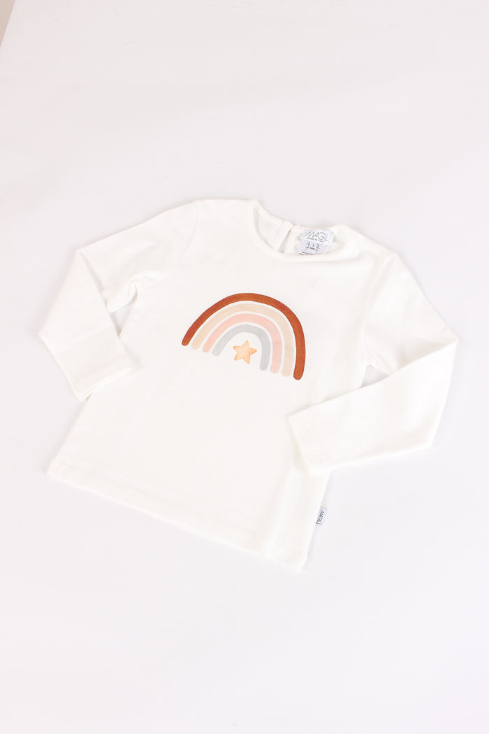 T-shirt Stampa Arcobaleno Latte-2