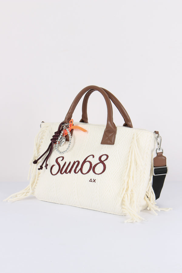 Mini Bag Frange Bianco-2