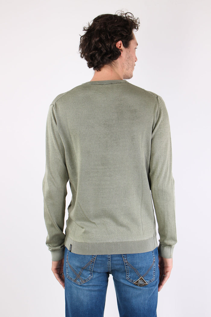 Girocollo Basico Cotone Green Fade-4