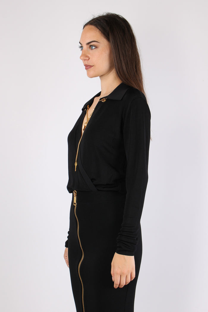 Body Tricot Scollo Zip Nero-10