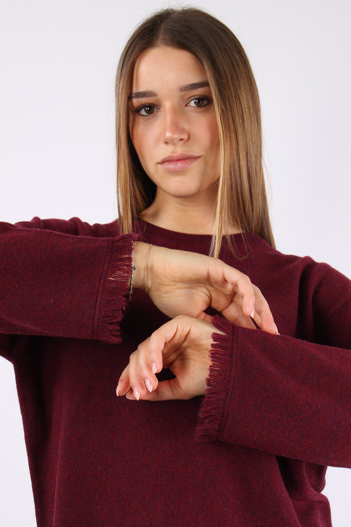 Girocollo Frangette Bordeaux-7